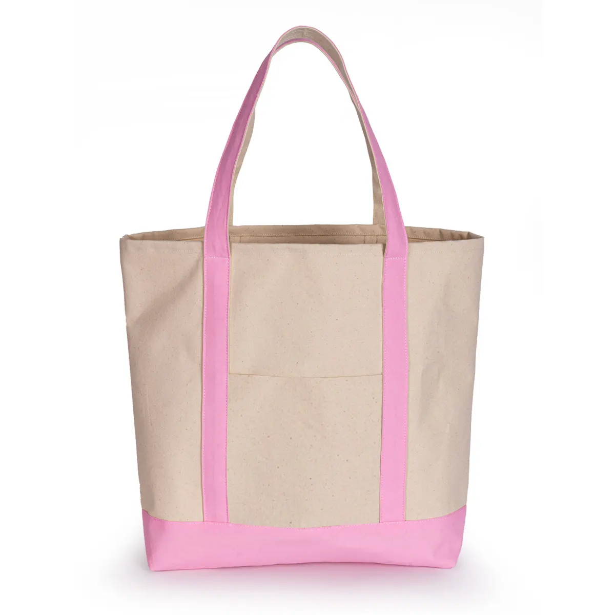Canvas Tote Bag Pink with Inner Pocket
