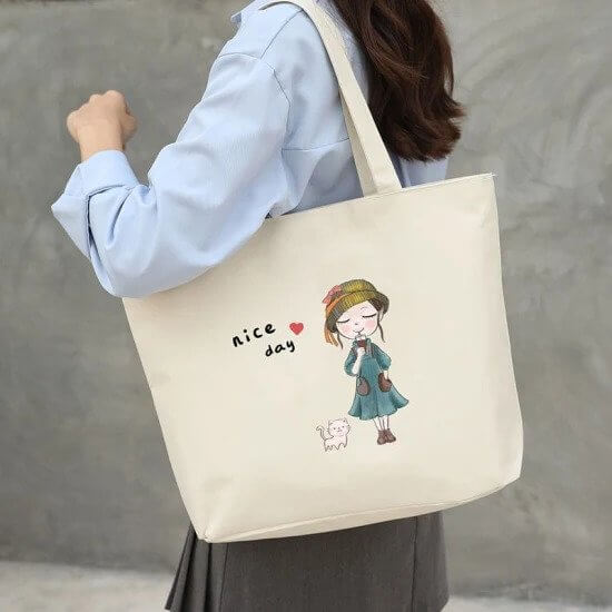 Cute cotton tote online bags